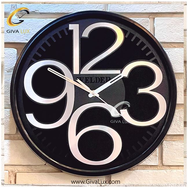 ساعت دیواری اورجینال ولدر PVC مشکی| کد رفرنس 402