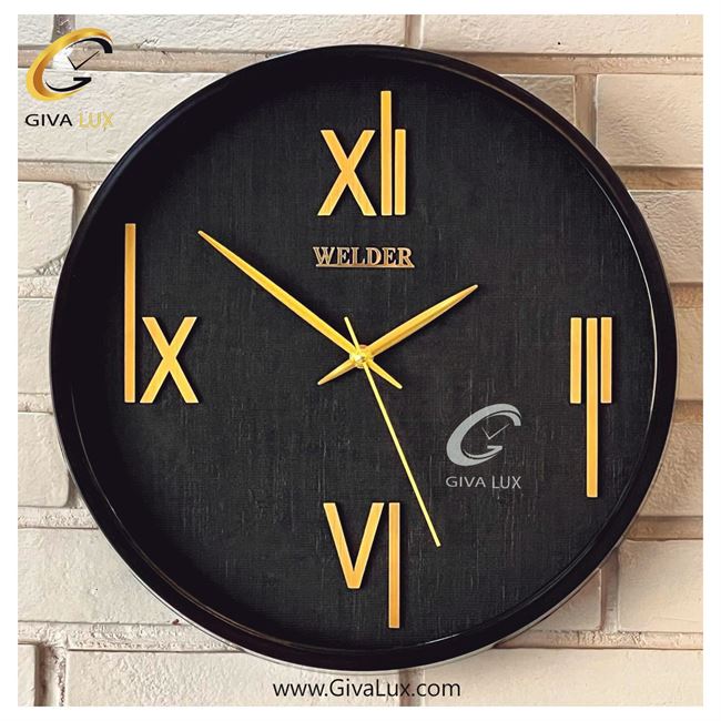 ساعت دیواری اورجینال ولدر PVC مشکی| کد رفرنس 403