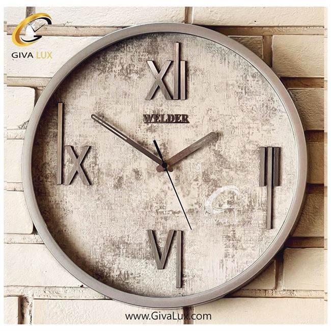 ساعت دیواری اورجینال ولدر PVC طوسی| کد رفرنس 403