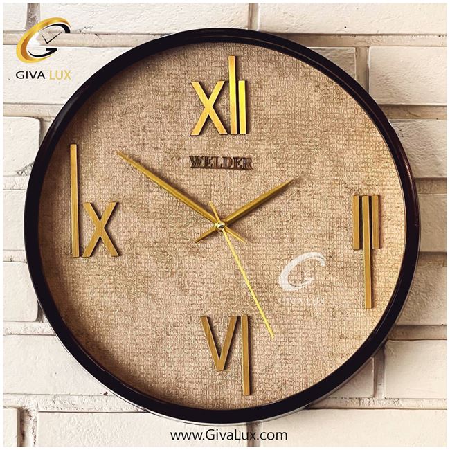 ساعت دیواری اورجینال ولدر PVC قهوه ای| کد رفرنس 403