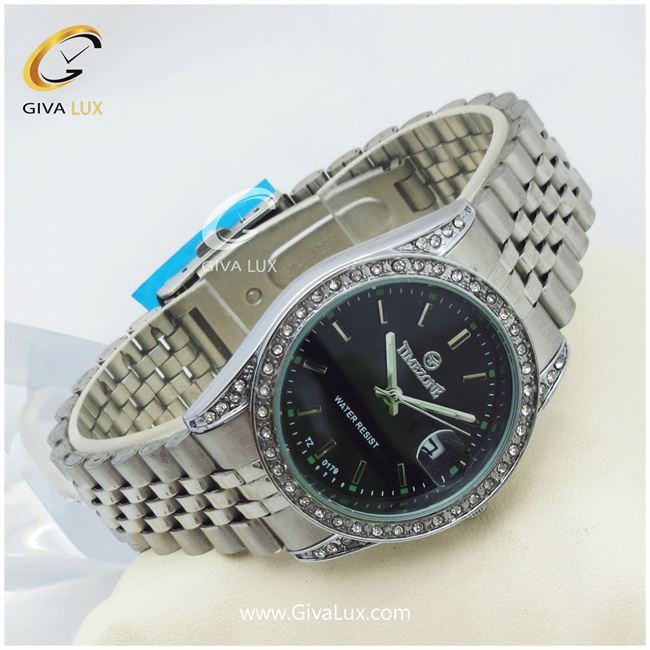 ساعت زنانه بند فلزی تایم زون(طرح رولکس) 