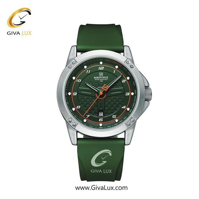 ساعت مچی اورجینال مردانه-اسپرت ناوی فورس|Naviforce|نوی فورس|نیوی فورس نقره ای | سبز| سبز-نارنجی| کد رفرنس NF8031