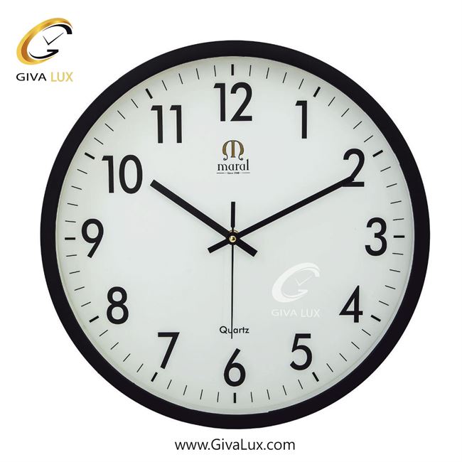 ساعت دیواری اورجینال مارال PVC مشکی| کد رفرنس 42