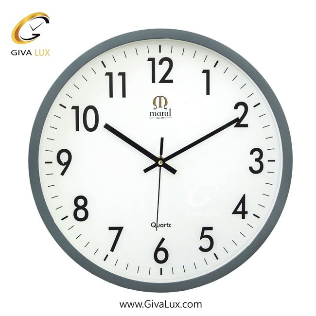 ساعت دیواری اورجینال مارال PVC طوسی| کد رفرنس 42