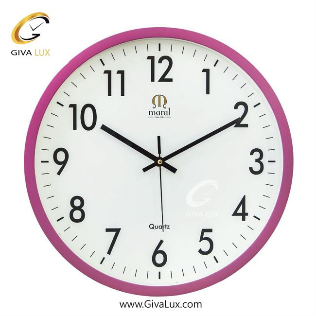ساعت دیواری اورجینال مارال PVC بنفش| کد رفرنس 42