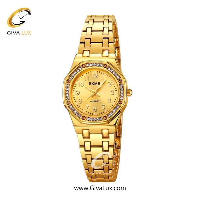ساعت مچی اورجینال زنانه اسکمی (Skmei) طلایی | طلایی| طلایی| کد رفرنس 2508