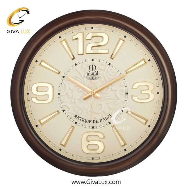 ساعت دیواری اورجینال مارال PVC قهوه ای| کد رفرنس 43
