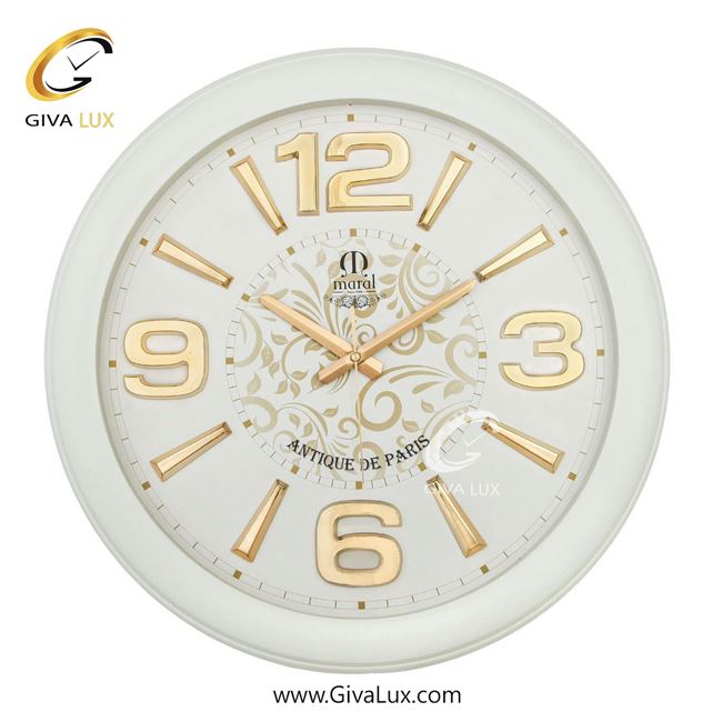 ساعت دیواری اورجینال مارال PVC سفید| کد رفرنس 43