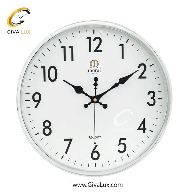 ساعت دیواری اورجینال مارال PVC سفید| کد رفرنس 44