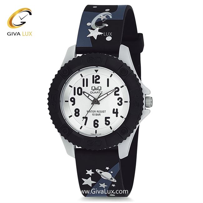 ساعت مچی اورجینال کیو اند کیو بچه گانه مشکی | مشکی | سفید | کد رفرنس VQ96J013Y