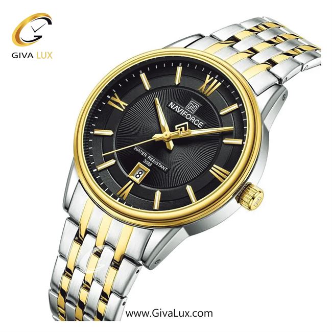 ساعت مچی اورجینال مردانه ناوی فورس|Naviforce|نوی فورس|نیوی فورس طلایی-نقره ای | طلایی-نقره ای| مشکی-طلایی| کد رفرنس NF8040 S/G/B
