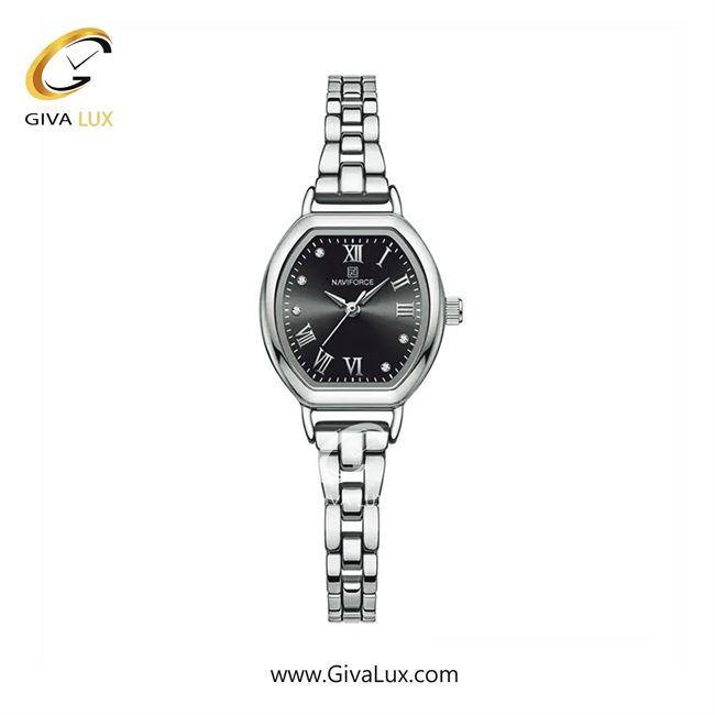 ساعت مچی اورجینال زنانه ناوی فورس|Naviforce|نوی فورس|نیوی فورس نقره ای | نقره ای| مشکی| کد رفرنس NF5035