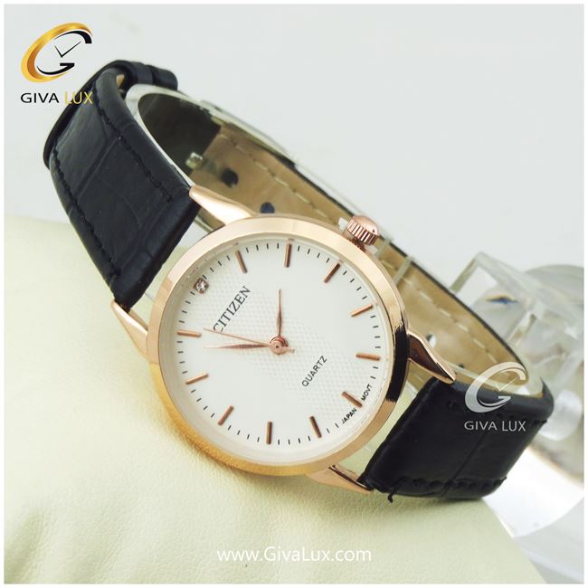 ساعت مچی زنانه بند چرمی سیتیزن