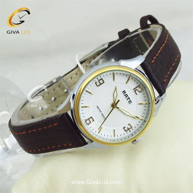 ساعت مچی اورجینال زنانه رِیت RATE طلایی | قهوه ای| سفید| کد رفرنس T7198L