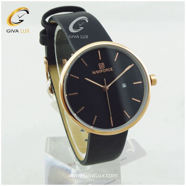 ساعت مچی اورجینال زنانه ناوی فورس|Naviforce|نوی فورس|نیوی فورس طلایی | مشکی| مشکی| کد رفرنس NF5002L