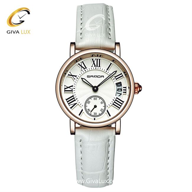  ساعت زنانه ساندا بند چرمی سفید SANDA206