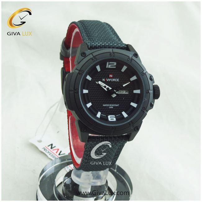 ساعت مچی زنانه بند برزنتی ناوی فورس  مدل NF9066 B/W/GY