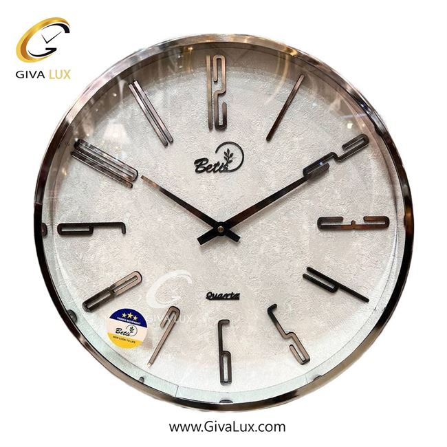 ساعت دیواری اورجینال بتیس آلیاژ فلزی نقره ای| کد رفرنس 4520