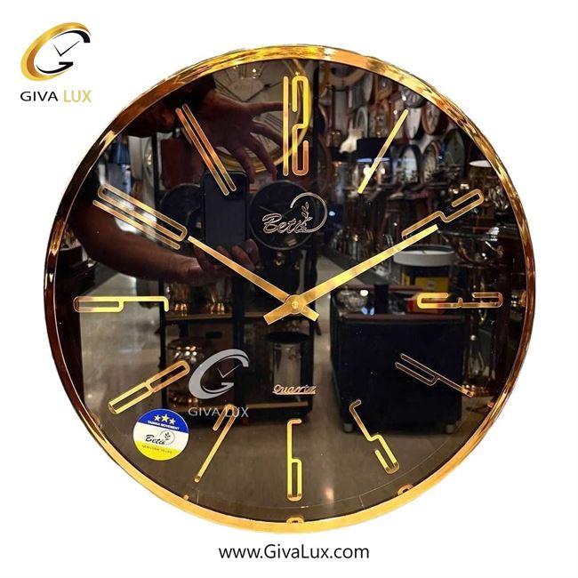 ساعت دیواری اورجینال بتیس آلیاژ فلزی طلایی| کد رفرنس 4520