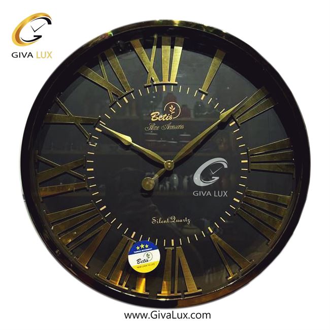 ساعت دیواری اورجینال بتیس آلیاژ فلزی طلایی| کد رفرنس 4525