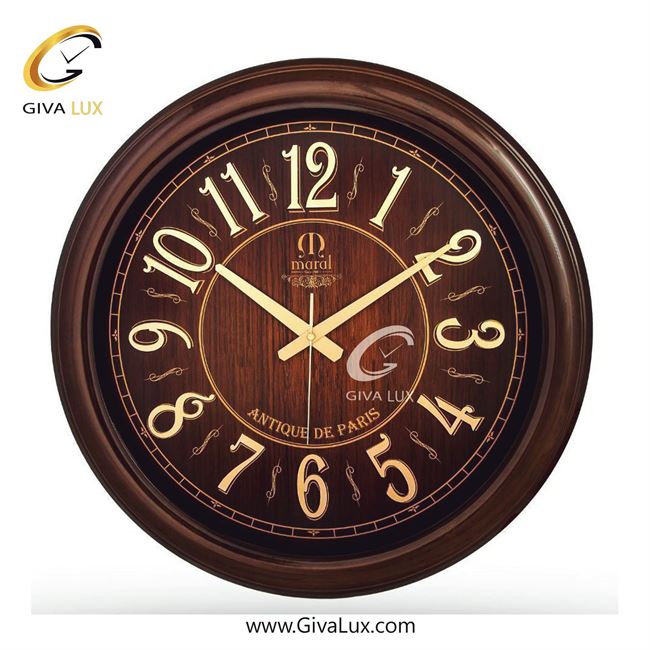 ساعت دیواری اورجینال مارال PVC قهوه ای| کد رفرنس 36