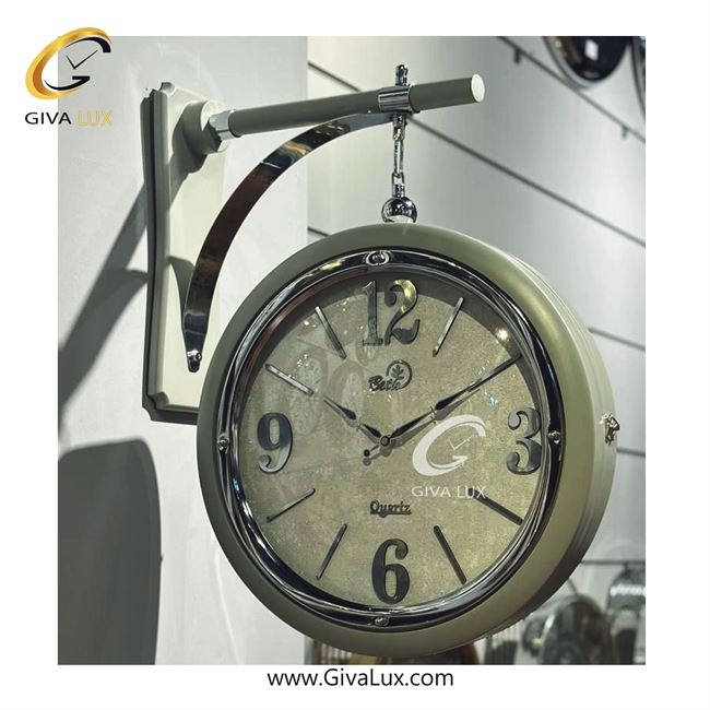 ساعت دیواری اورجینال بتیس چوب طوسی| کد رفرنس 4575