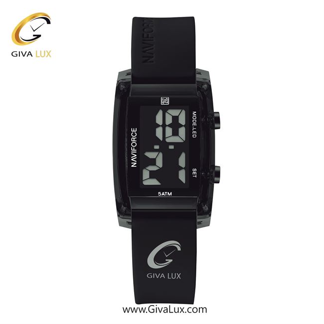 ساعت مچی اورجینال زنانه-اسپرت ناوی فورس|Naviforce|نوی فورس|نیوی فورس مشکی | مشکی| مشکی| کد رفرنس NF7118 B/B