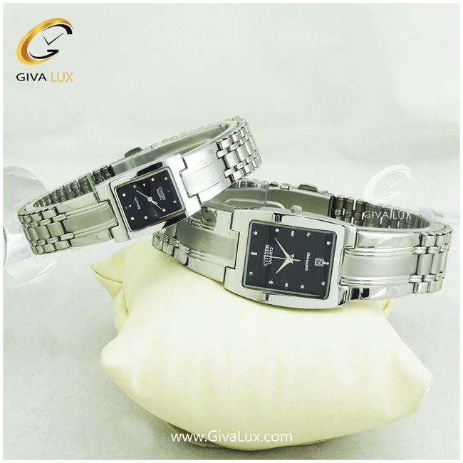 ساعت مچی ست سیتی زن نقره ای | نقره ای| مشکی|