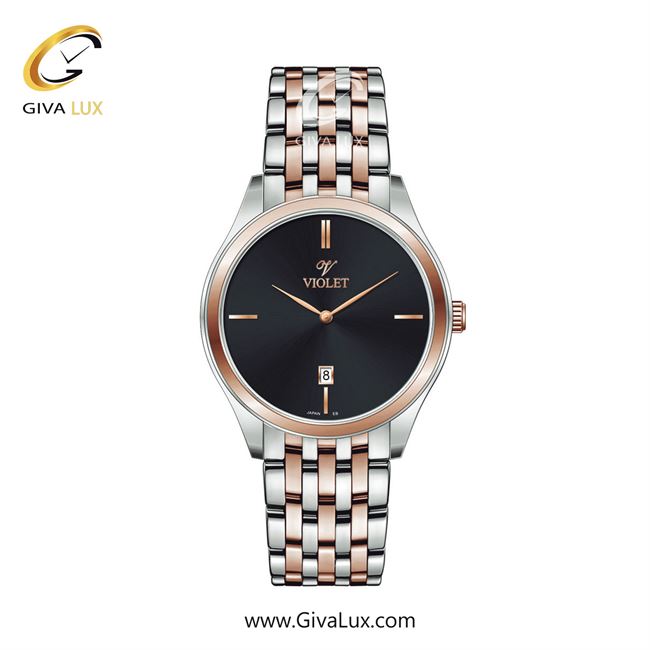 ساعت مچی اورجینال مردانه ویولت VIOLET رزگلد-نقره ای | نقره ای-رزگلد| مشکی| کد رفرنس 0608/2