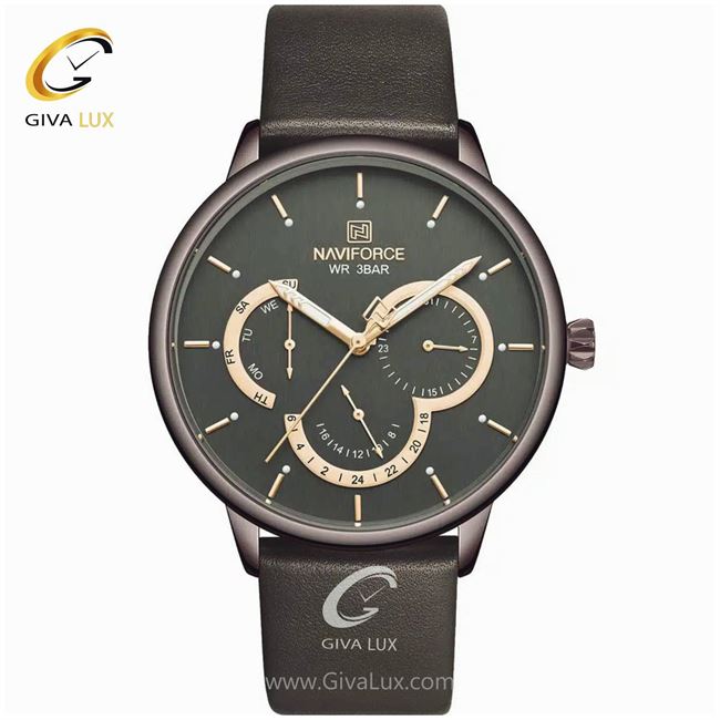 ساعت مچی اورجینال ناوی فورس سه موتوره فول تایم مدل NF3011M
