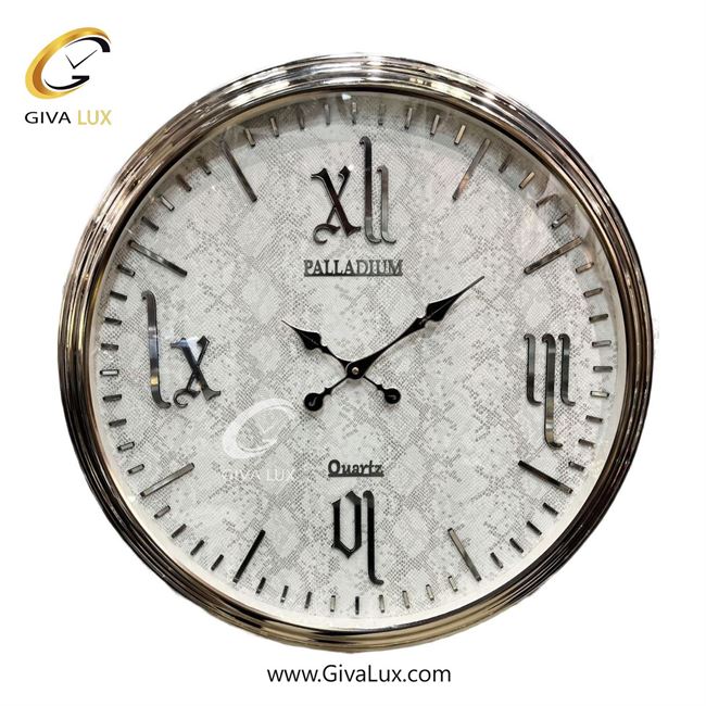 ساعت دیواری اورجینال پالادیوم آلیاژ فلزی نقره ای| کد رفرنس 505