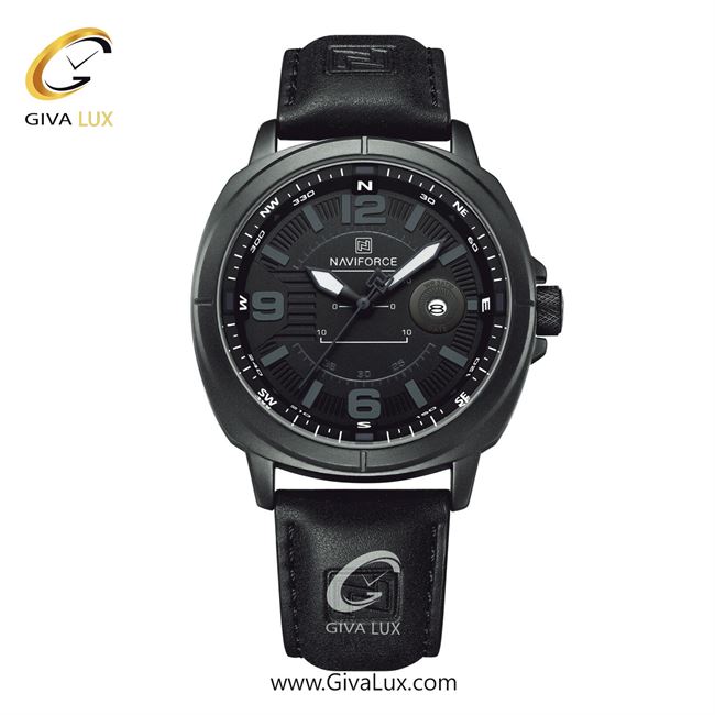 ساعت مچی اورجینال مردانه ناوی فورس|Naviforce|نوی فورس|نیوی فورس مشکی | مشکی| مشکی| کد رفرنس NF8078 B/GY/B