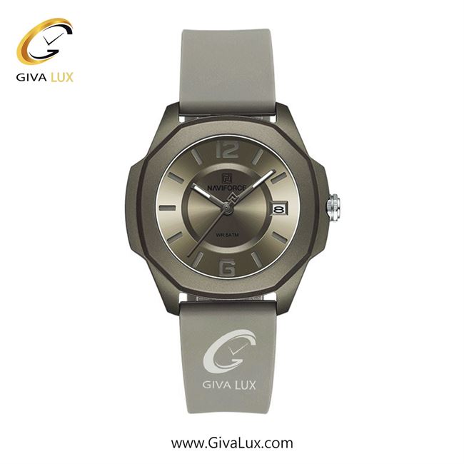 ساعت مچی اورجینال زنانه ناوی فورس|Naviforce|نوی فورس|نیوی فورس طوسی | طوسی| طوسی| کد رفرنس NF7107 GY/GY