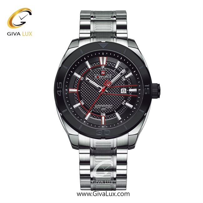 ساعت مچی اورجینال مردانه ناوی فورس|Naviforce|نوی فورس|نیوی فورس نقره ای-مشکی | نقره ای| مشکی| کد رفرنس NF9210