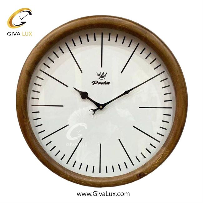 ساعت دیواری اورجینال پاشا چوب قهوه ای| کد رفرنس 501