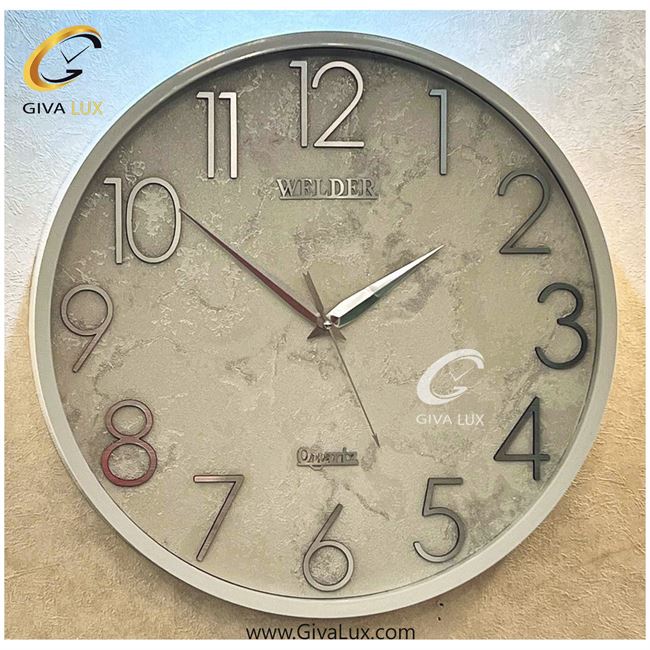 ساعت دیواری اورجینال ولدر PVC سفید| کد رفرنس 5010