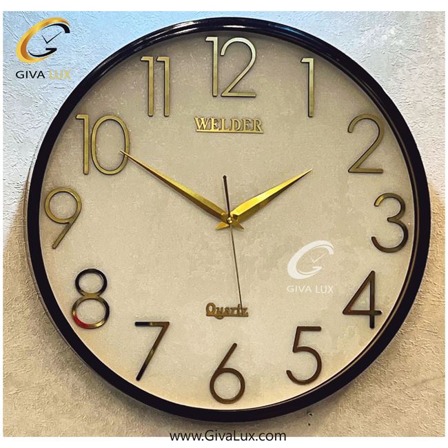 ساعت دیواری اورجینال ولدر PVC مشکی| کد رفرنس 5010
