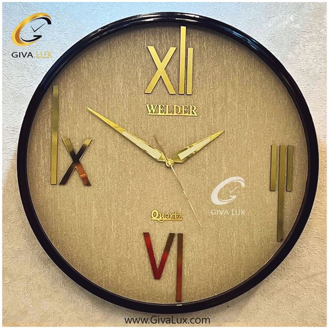 ساعت دیواری اورجینال ولدر PVC مشکی| کد رفرنس 5011