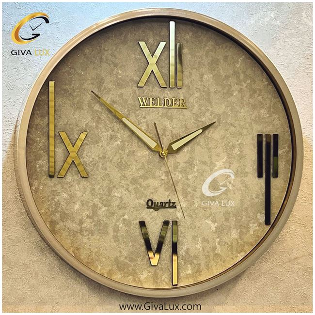 ساعت دیواری اورجینال ولدر PVC کرم| کد رفرنس 5011