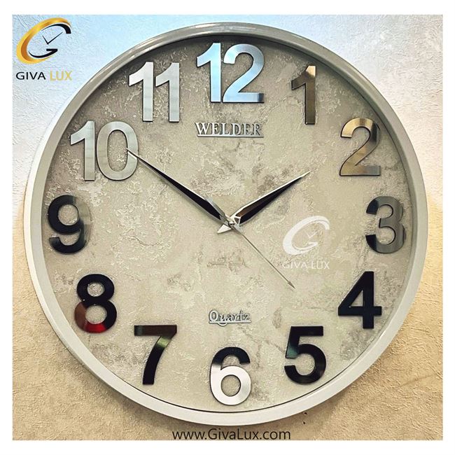 ساعت دیواری اورجینال ولدر PVC سفید| کد رفرنس 5012