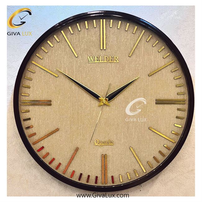 ساعت دیواری اورجینال ولدر PVC مشکی| کد رفرنس 5013
