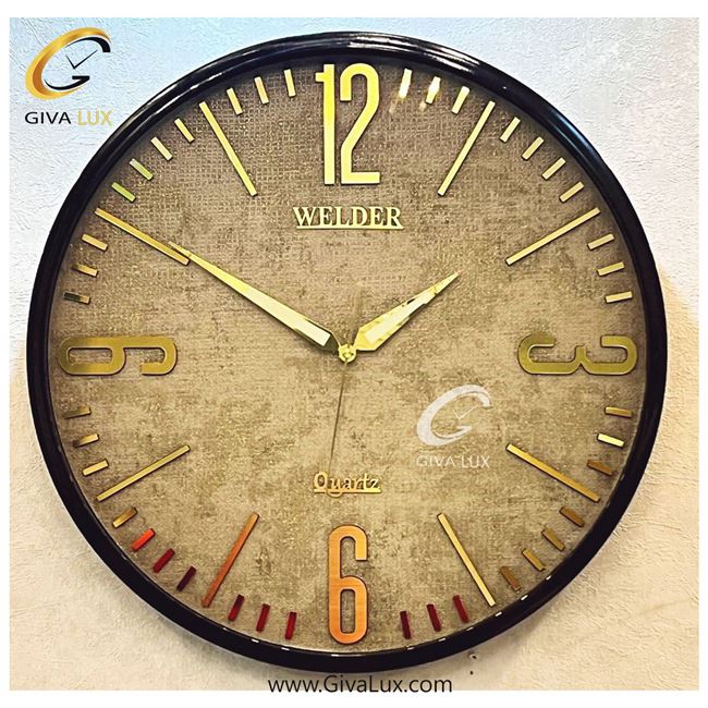 ساعت دیواری اورجینال ولدر PVC مشکی| کد رفرنس 5014