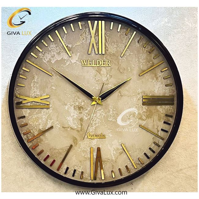 ساعت دیواری اورجینال ولدر PVC مشکی| کد رفرنس 5015
