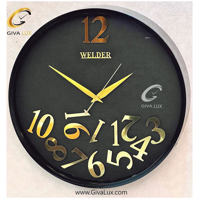 ساعت دیواری اورجینال ولدر PVC مشکی| کد رفرنس 5017
