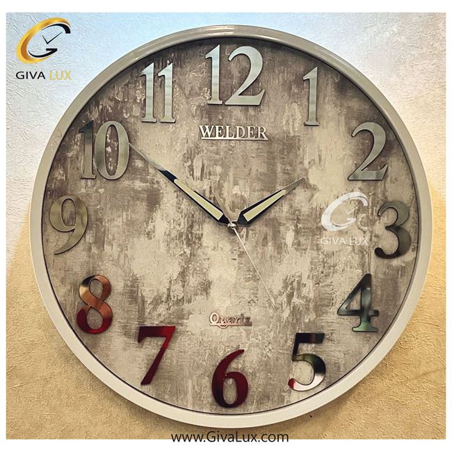 ساعت دیواری اورجینال ولدر PVC سفید| کد رفرنس 5018