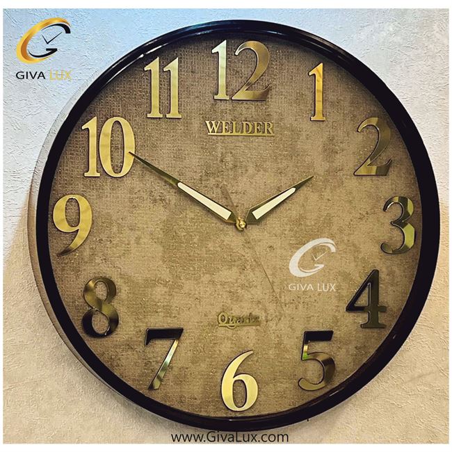ساعت دیواری اورجینال ولدر PVC مشکی| کد رفرنس 5018