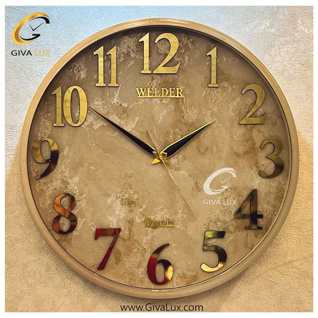 ساعت دیواری اورجینال ولدر PVC کرم| کد رفرنس 5018