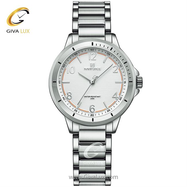 ساعت مچی اورجینال زنانه ناوی فورس|Naviforce|نوی فورس|نیوی فورس نقره ای | نقره ای| سفید| کد رفرنس NF5021