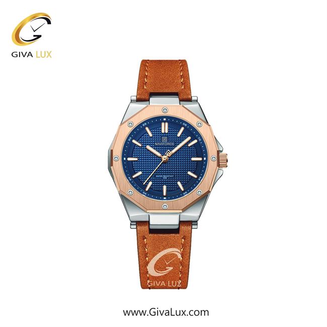 ساعت مچی اورجینال زنانه ناوی فورس|Naviforce|نوی فورس|نیوی فورس رزگلد | نارنجی| سرمه ای| کد رفرنس NF5026