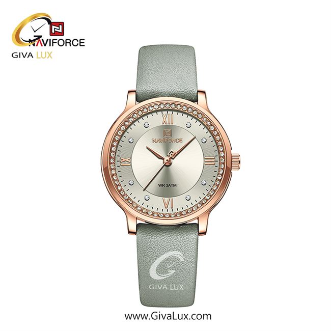 ساعت مچی اورجینال زنانه ناوی فورس|Naviforce|نوی فورس|نیوی فورس رزگلد | طوسی| طوسی| کد رفرنس NF5036